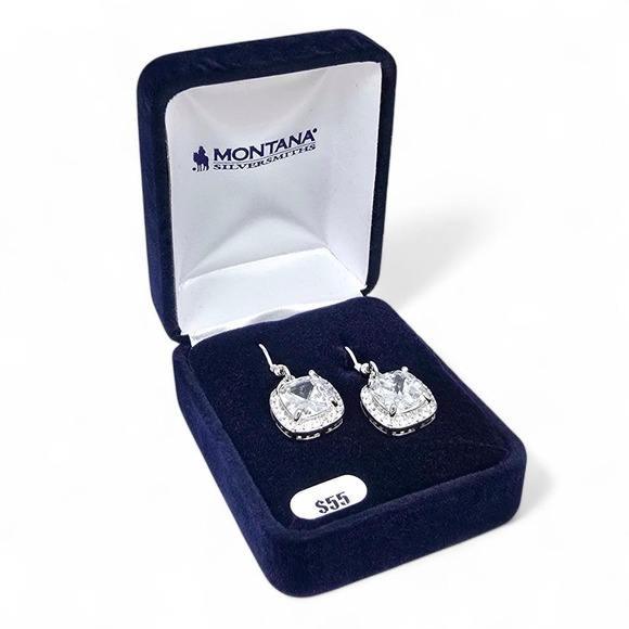 MONTANA SILVERSMITHS Marquee Lights Crystal Cubic Zirconia Earrings -Retail $55 - Picture 2 of 7